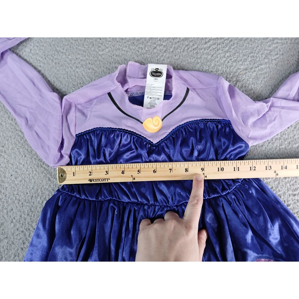 Disney Villains Ursula Costume Girls Small (Size 6) Purple Dress Halloween NWOT - Picture 4 of 7